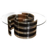 Black and Clear Lucite Coffee Table