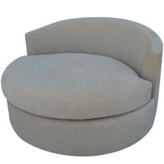 Round Upholster  Swivel Lounger