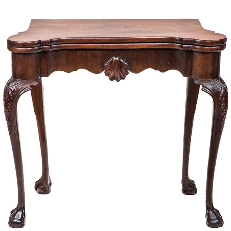 Irish Georgian Mahogany Card Table