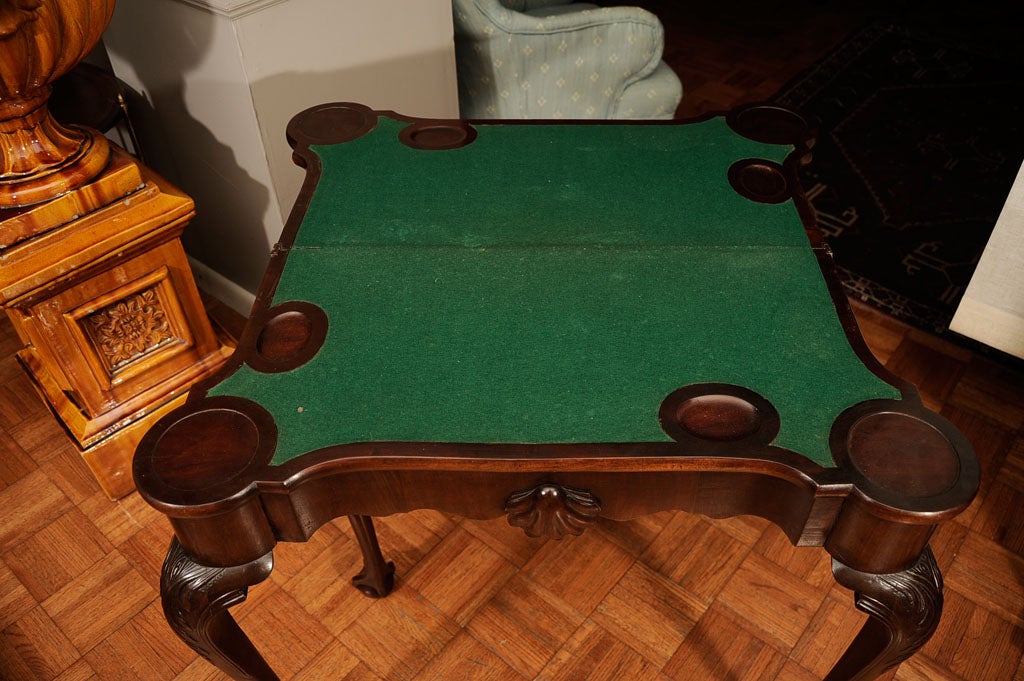 Irish Georgian Mahogany Card Table 4