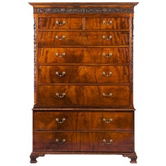 18th Century George III Mahogany Chest on Chest