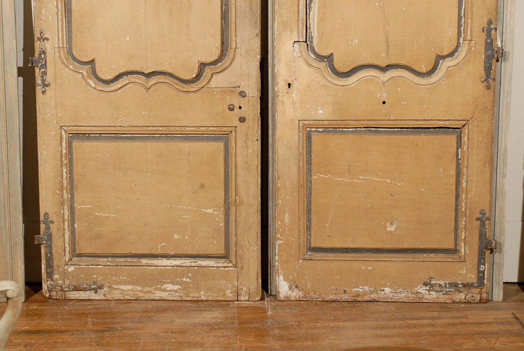 Wood Pair of Late 18th Century French Doors