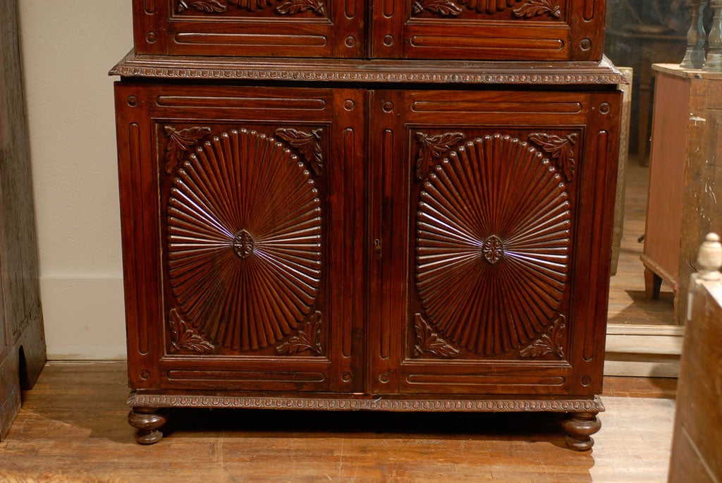 Indian A 19th Century British Colonial Cabinet with Oval Patterns