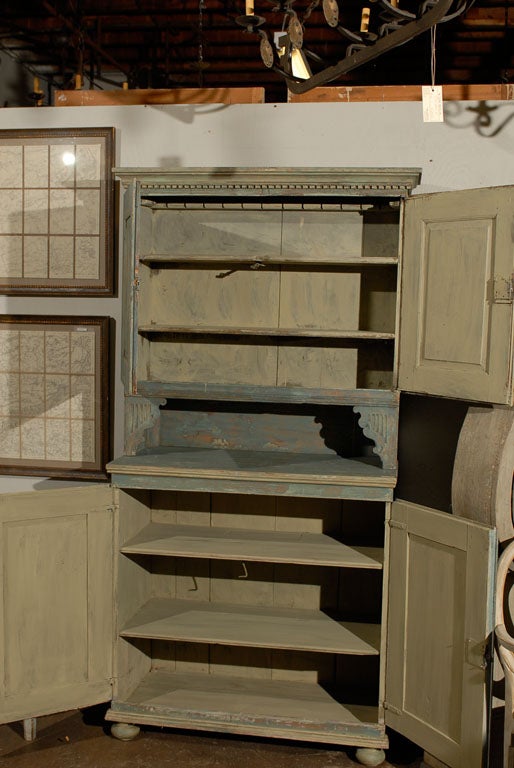Wood Swedish 18th Century Late Gustavian Cabinet with Original Paint