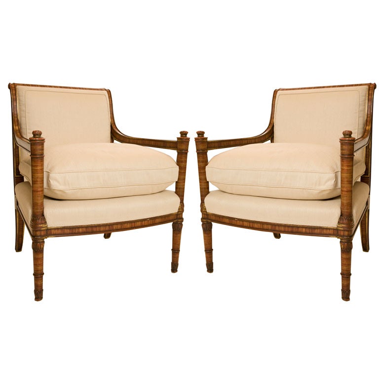 Pair of Regency Style Painted Armchairs designed by William Haines