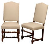 Set of 6 barley twist chairs