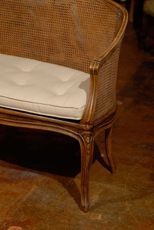 19th Century French cane settee