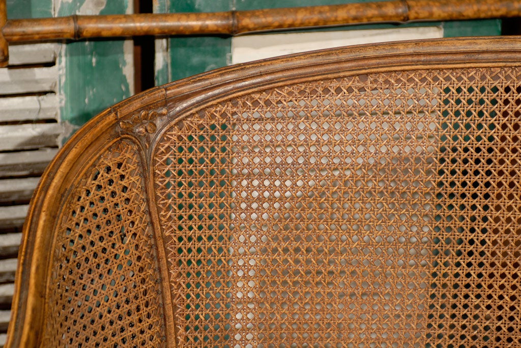 French cane settee 1
