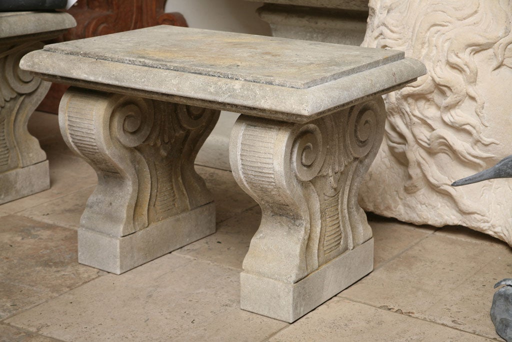Pair of Italian Scroll Benches
