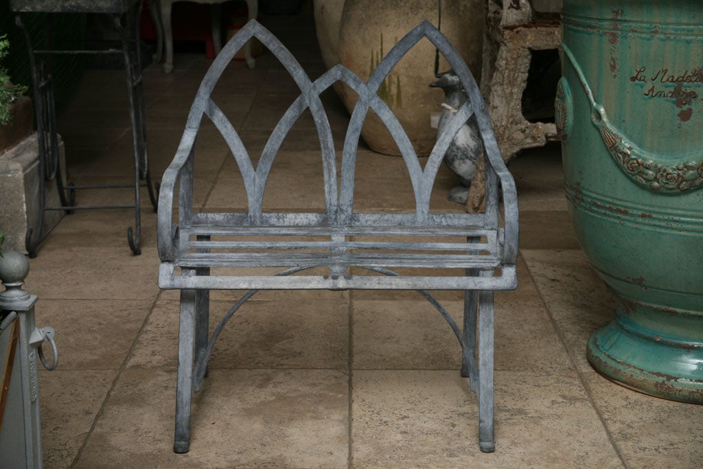 English Gothic Children's Garden Bench For Sale
