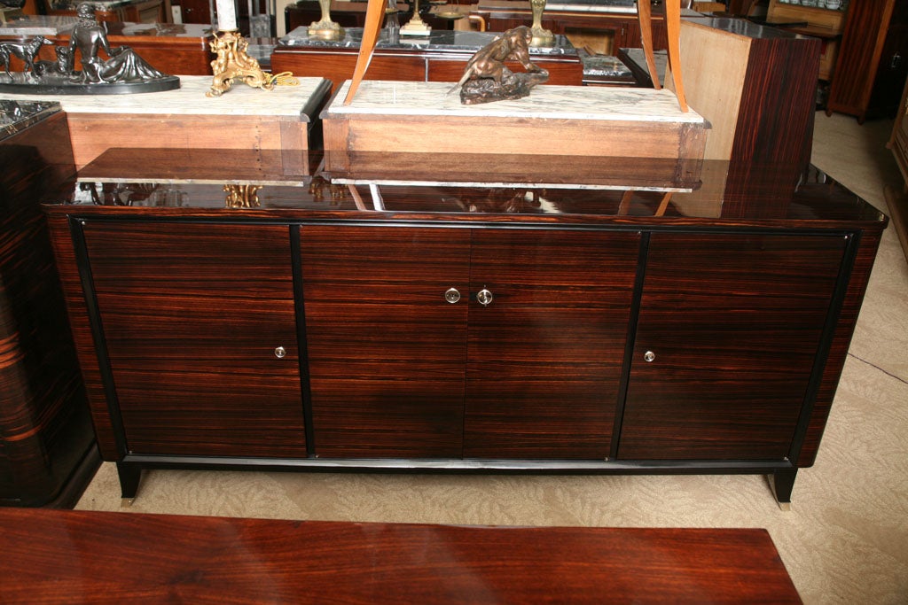 Mid-20th Century French Art Deco Macassar Ebony Buffet