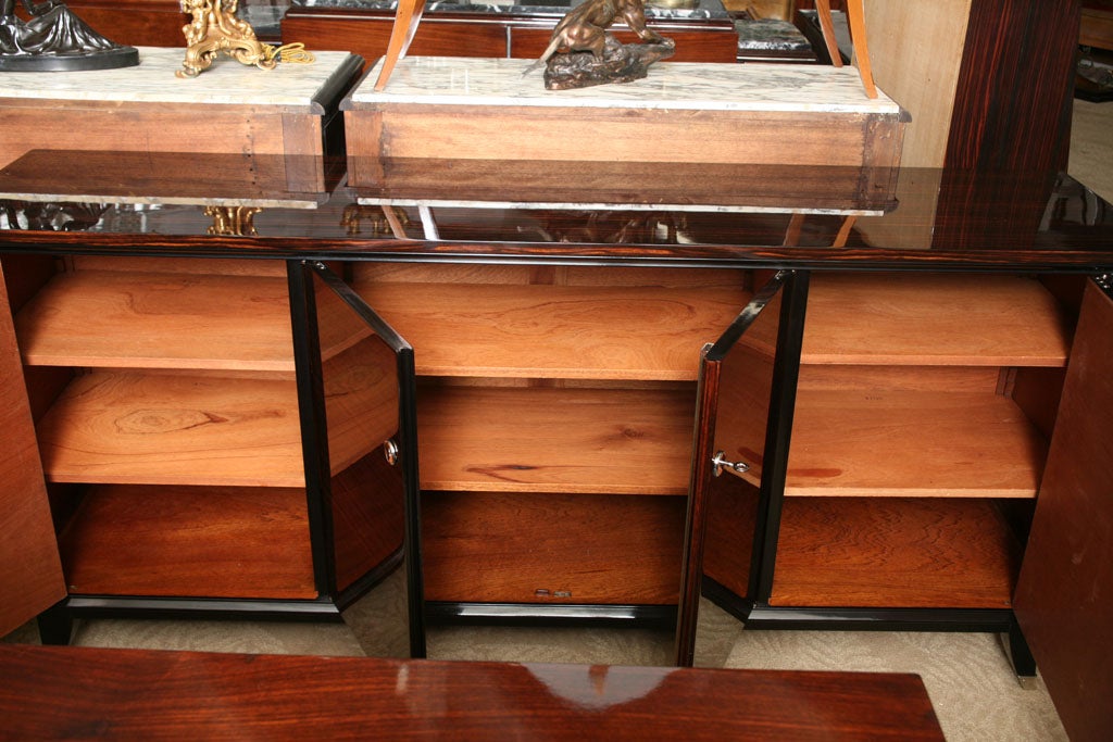 Wood French Art Deco Macassar Ebony Buffet
