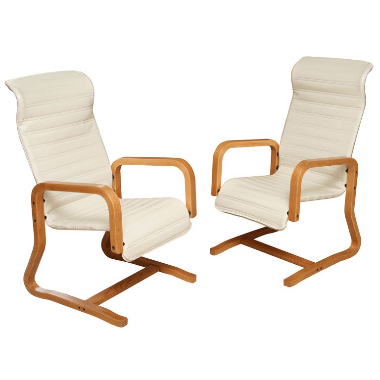 Thonet Bentwood Cantilever Lounge Chairs
