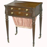 New England Two Drawer Federal Work/Sewing Table