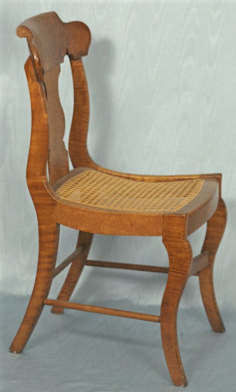 Pair of Classical Bird's Eye and Tiger Maple Side Chairs 2