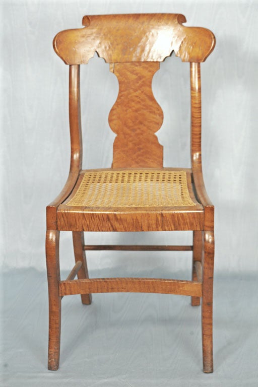 Pair of Classical Bird's Eye and Tiger Maple Side Chairs 5