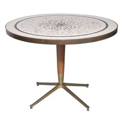 Italian Table, Bronze with Mosaic Tile Surface
