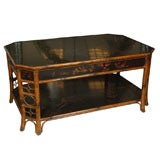 CHINOISERIE  BAMBOO  TWO  TIER  COCKTAIL  TABLE