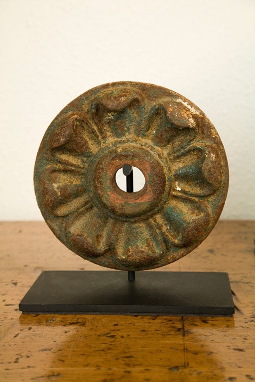 Industrial Pair of Late 19th Century Architectural Rosettes  For Sale
