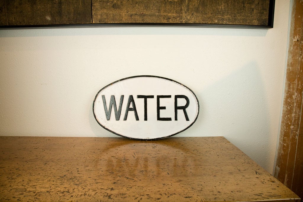 Large Heavy Cast Iron Early RailRoad Sign