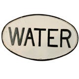 Used Large Heavy Cast Iron Early RailRoad Sign
