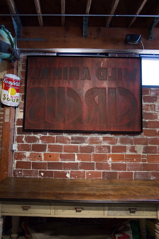 Giant "Wild Animal Circus" Original Circus Poster Letterpress