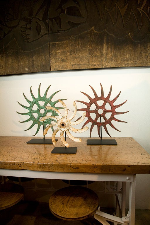 Vintage Colorful Farm Implements