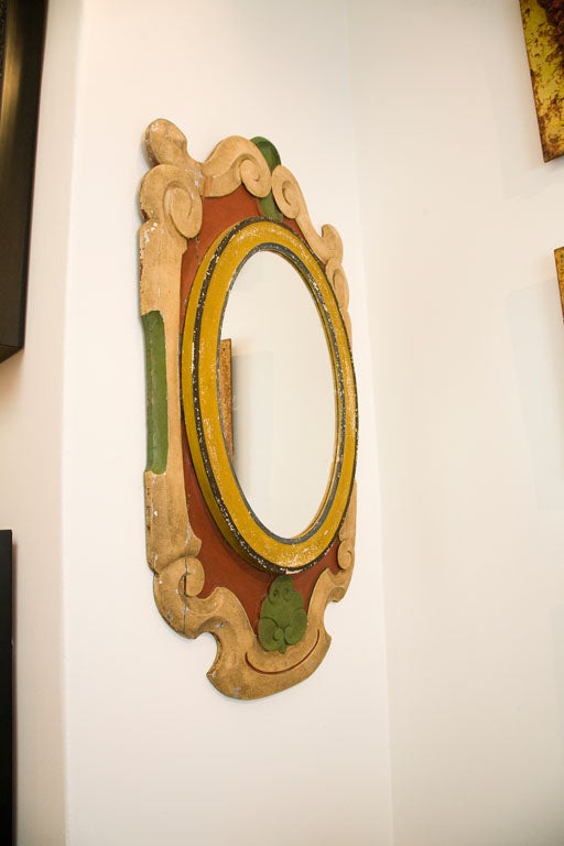 Wood American Carousel Mirror