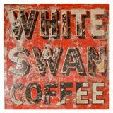 Vintage "White Swan Coffee" General Store Advertising Sign