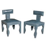 Pair of Moroccan Square Occasional Chairs