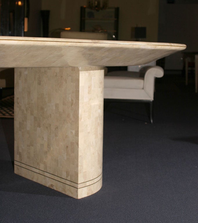 American 1970's Karl Springer Fossilized Coral Dining table For Sale