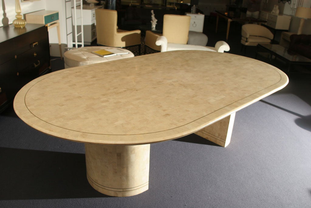Late 20th Century 1970's Karl Springer Fossilized Coral Dining table For Sale