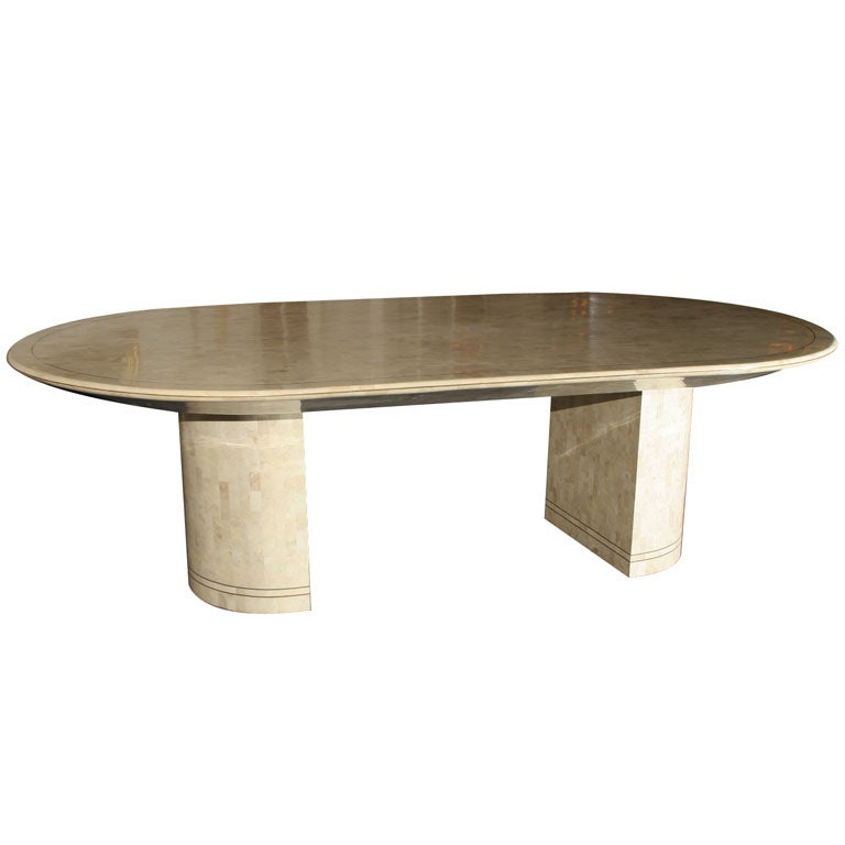 1970's Karl Springer Fossilized Coral Dining table For Sale