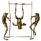 Bronze Trio Frogs