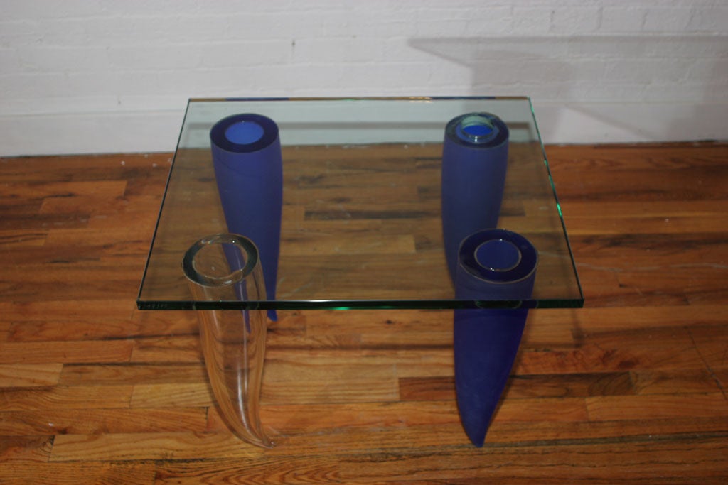 20th Century Daum Vase End Table By Phillippe Starck