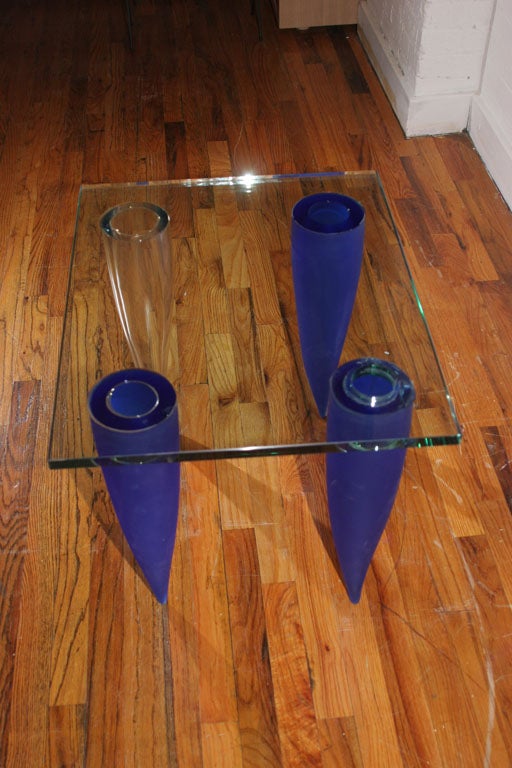 Glass Daum Vase End Table By Phillippe Starck
