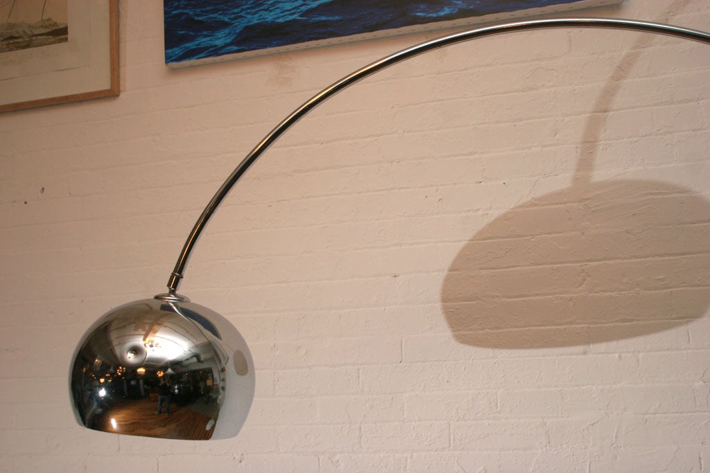 Marble Chrome Arc Floor Lamp