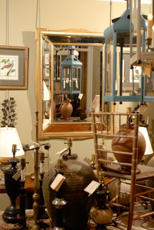 Gold Mirror with Beveled Glass