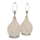 Wonderful Pair of Large Murano Glass Tear Drop Lamps