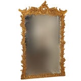 Grand Scale Italian Handcarved Giltwood Mirror