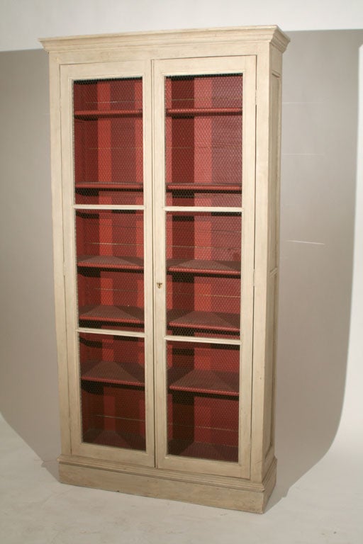 A Pair of White-Painted Bookcase Cabinets