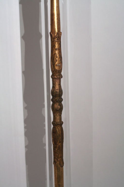 19th Century French Empire Giltwood Architectural Elements as Floor Lamps