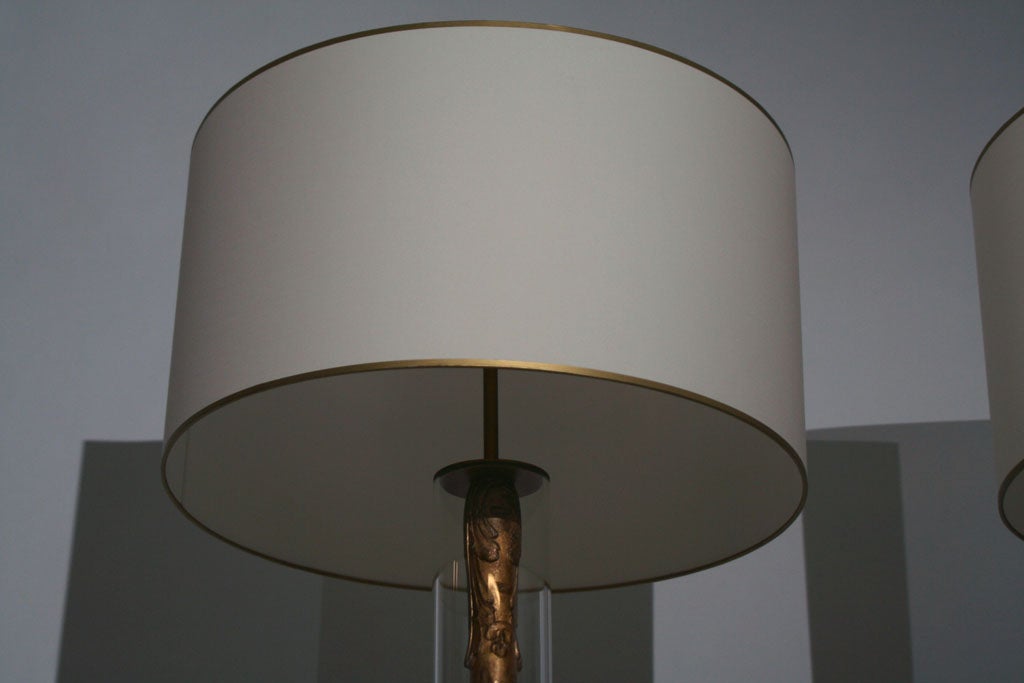 French Empire Giltwood Architectural Elements as Floor Lamps 1