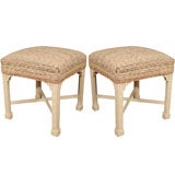 Pair of Moroccan Style Upholstered Benches
