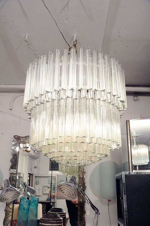 Impressive, grand Italian chandelier with murano crystals. Located in LV2, 113 Stanton Street, 212-358-8000.