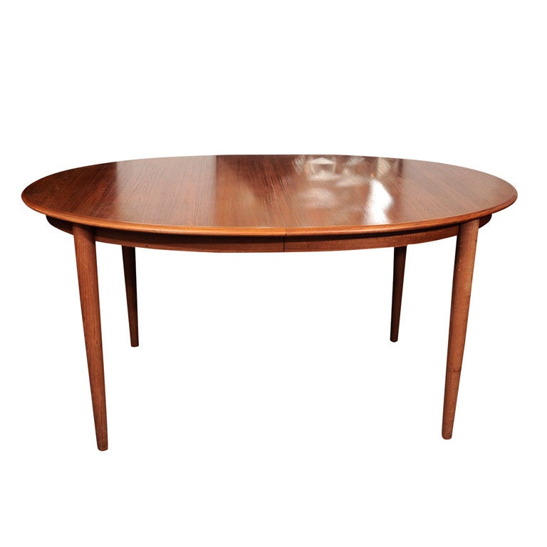 Danish Teak Dining Table with Extensions by Neils Otto Moller For Sale
