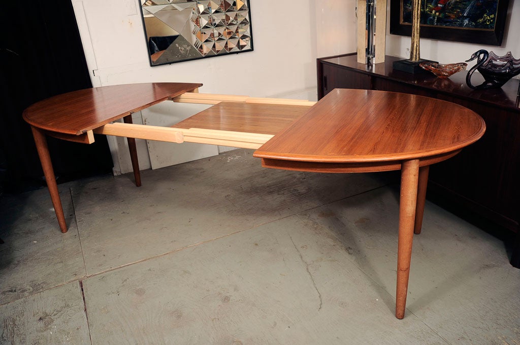 20th Century Danish Teak Dining Table with Extensions by Neils Otto Moller For Sale