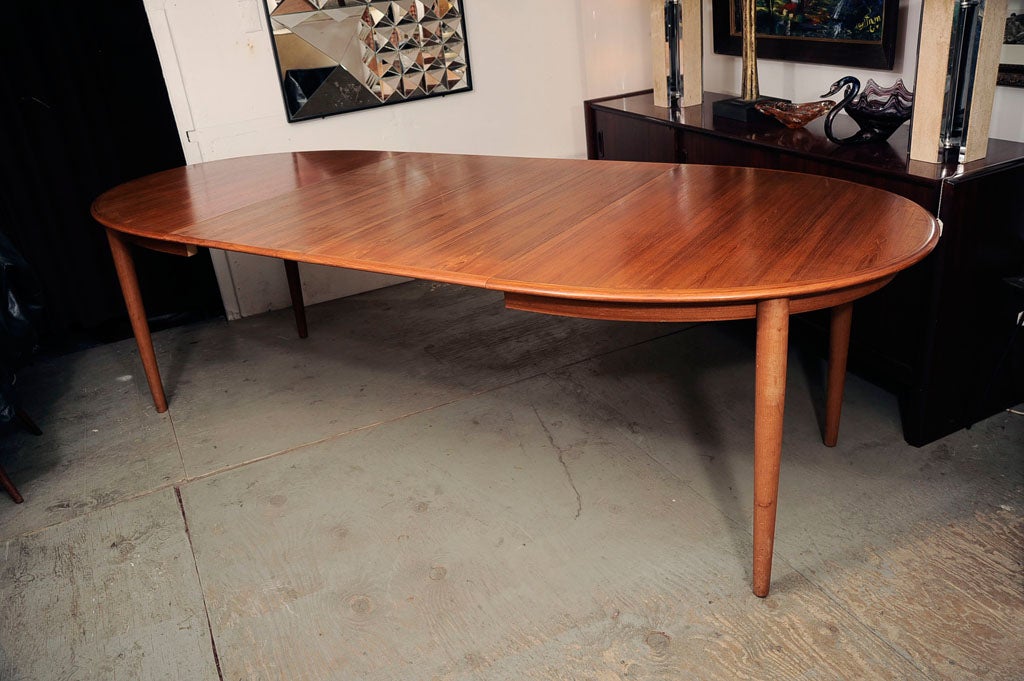 Danish Teak Dining Table with Extensions by Neils Otto Moller For Sale 2