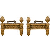 LOUIS XVI STYLE ACORN FINIAL CHENETS