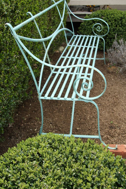 Fine Wrought Iron Regency Garden Bench 2